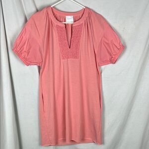 Pale Peach Pink Sundays Mini Shift Dress